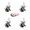 Service Caster 2 Inch Thermoplastic Wheel 3/8 Threaded Stem Caster Set with Brakes SCC, 4PK SCC-TS05S210-TPRS-SLB-381615-4 - alternate 1